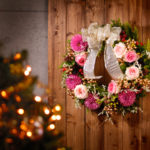 メニークリスマス　リース撮影