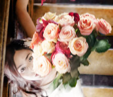 今日、花束にさせてもらった